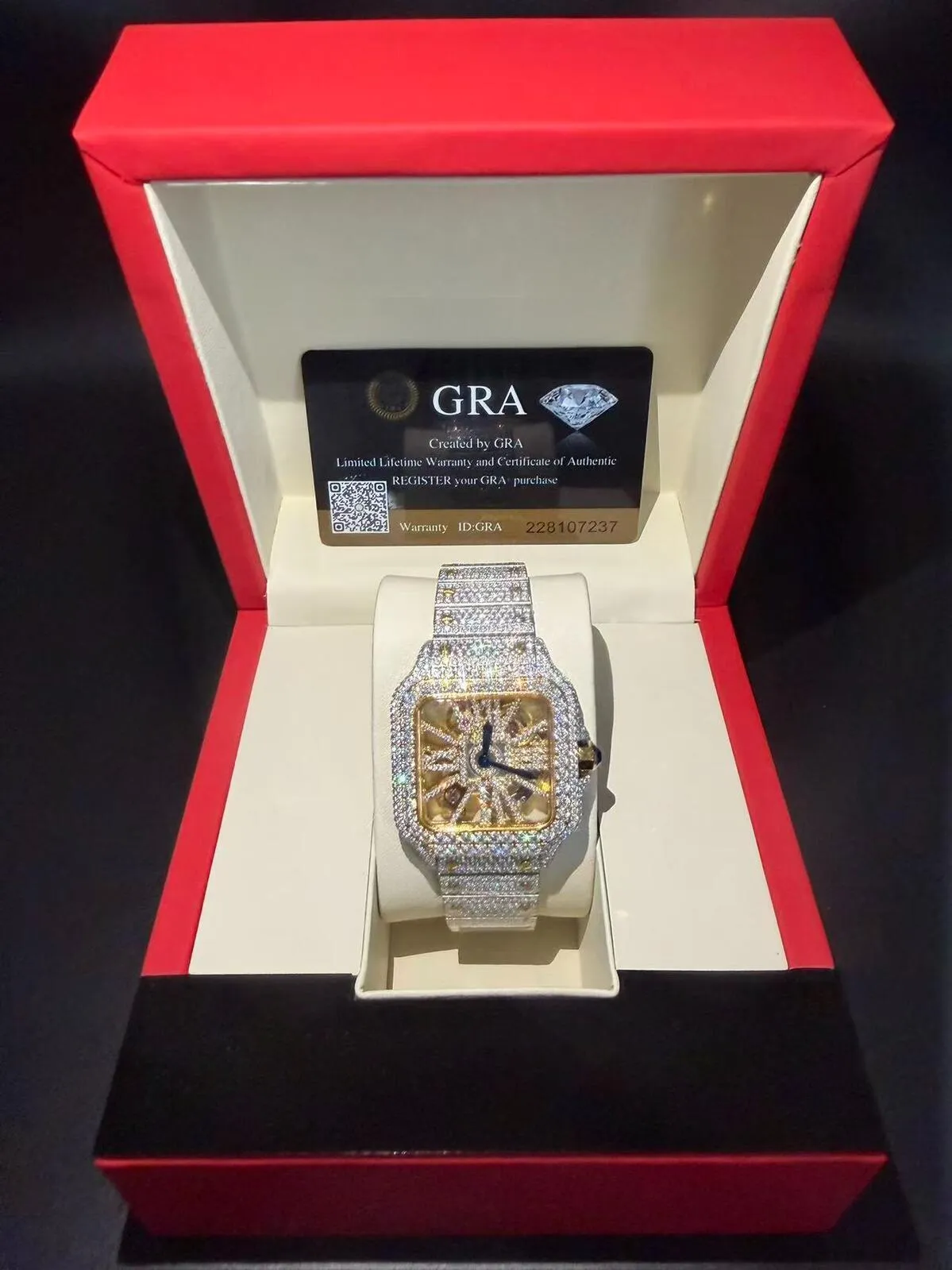 VVS Mens Moissanite Diamond Diamond Watch With GRA From