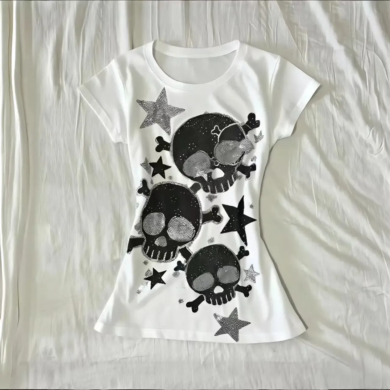 Japanese Y2k Womens Tees 2000s Tie Clothes Tops Star From 7,24