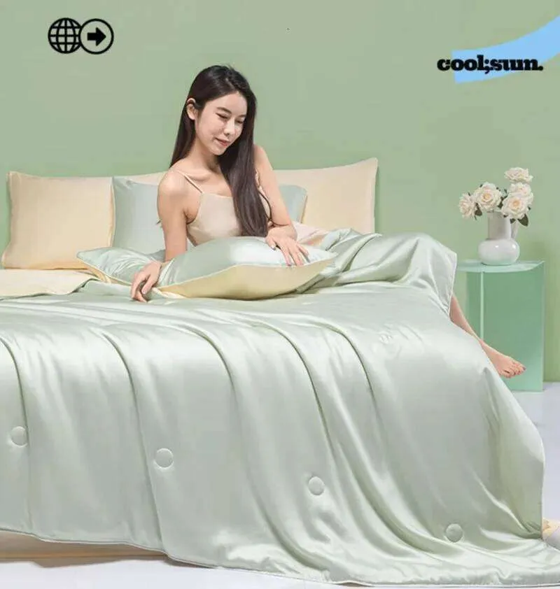 Summer Cooling Quilt And Pillowcase Set Silky Soft Bedding 3pcs_voghion.com