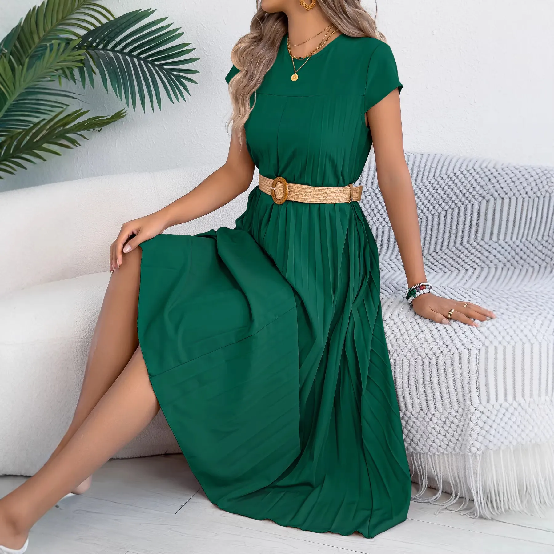 Loose Fit Short Sleeve Pleated Slit Dress For Women With Pockets 90% Off For Spring/Summer Casual Wear From Zp4225678, $139.7 | DHgate.Com Loose Fit Short Sleeve Pleated Slit Dress For Women With Pockets 90% Off For Spring/Summer Casual Wear From Zp4225678, $139.7 | DHgate.Com