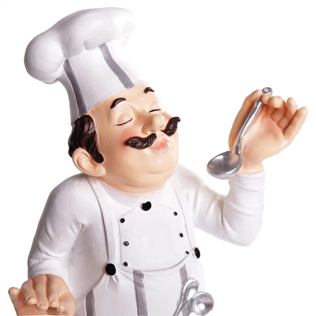Chef Figurine Resin Ornament for Restaurant and Cafe Commercial Kitchen ...