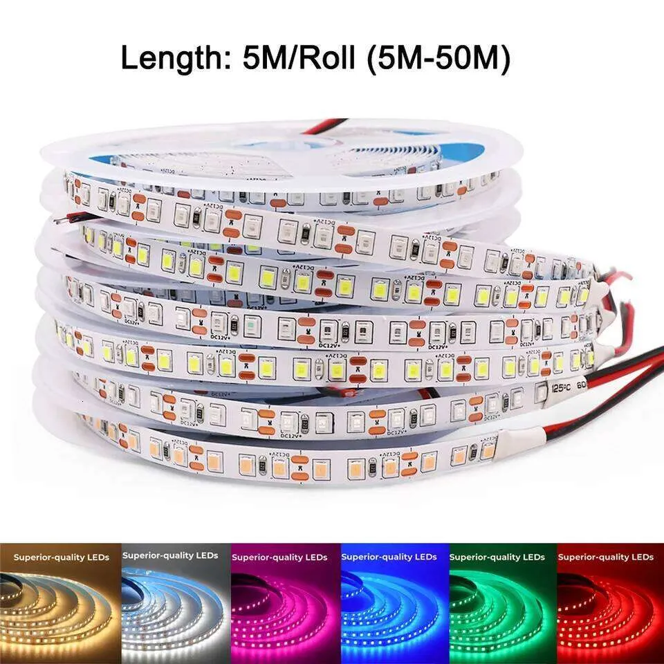 Multi Color Led Legs 5M Waterproof 12V 2835 SMD RGB LED Strip Tape 60 LEDs/m Multi-Color 10M ...