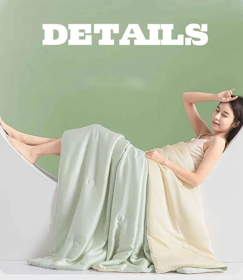 Summer Cooling Quilt And Pillowcase Set Silky Soft Bedding 3pcs_voghion.com