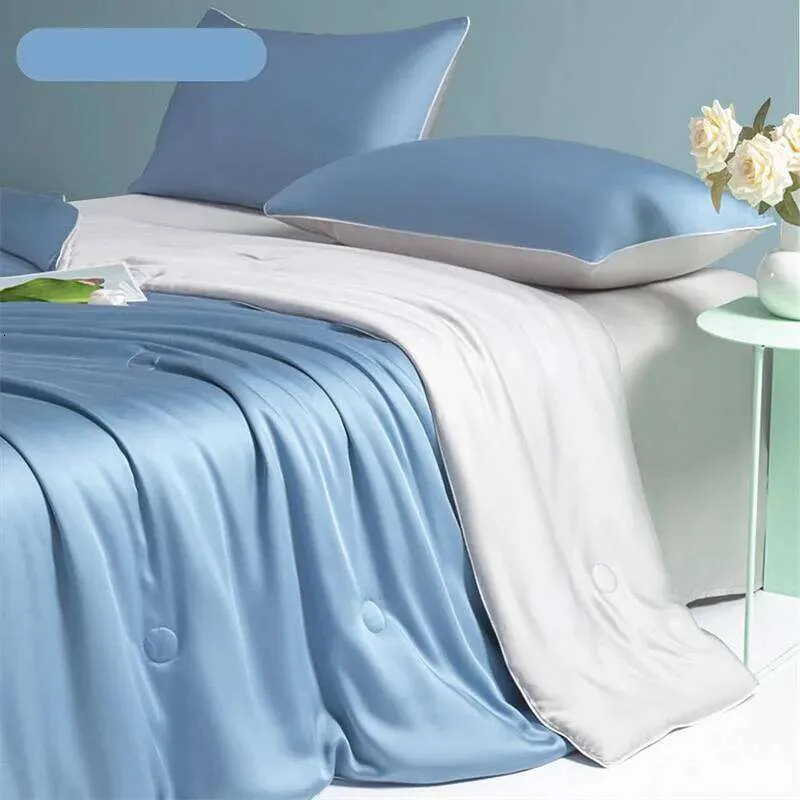 Summer Cooling Quilt And Pillowcase Set Silky Soft Bedding 3pcs_voghion.com