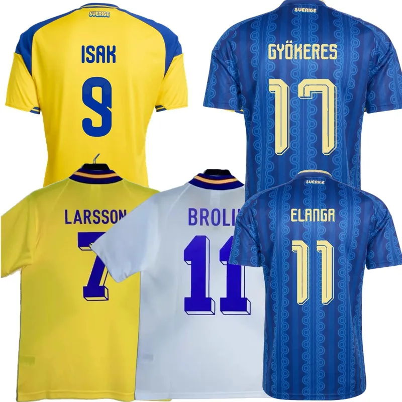 Suécia 2024 Camisa De Futebol 90s Camisa De Futebol De $74,67