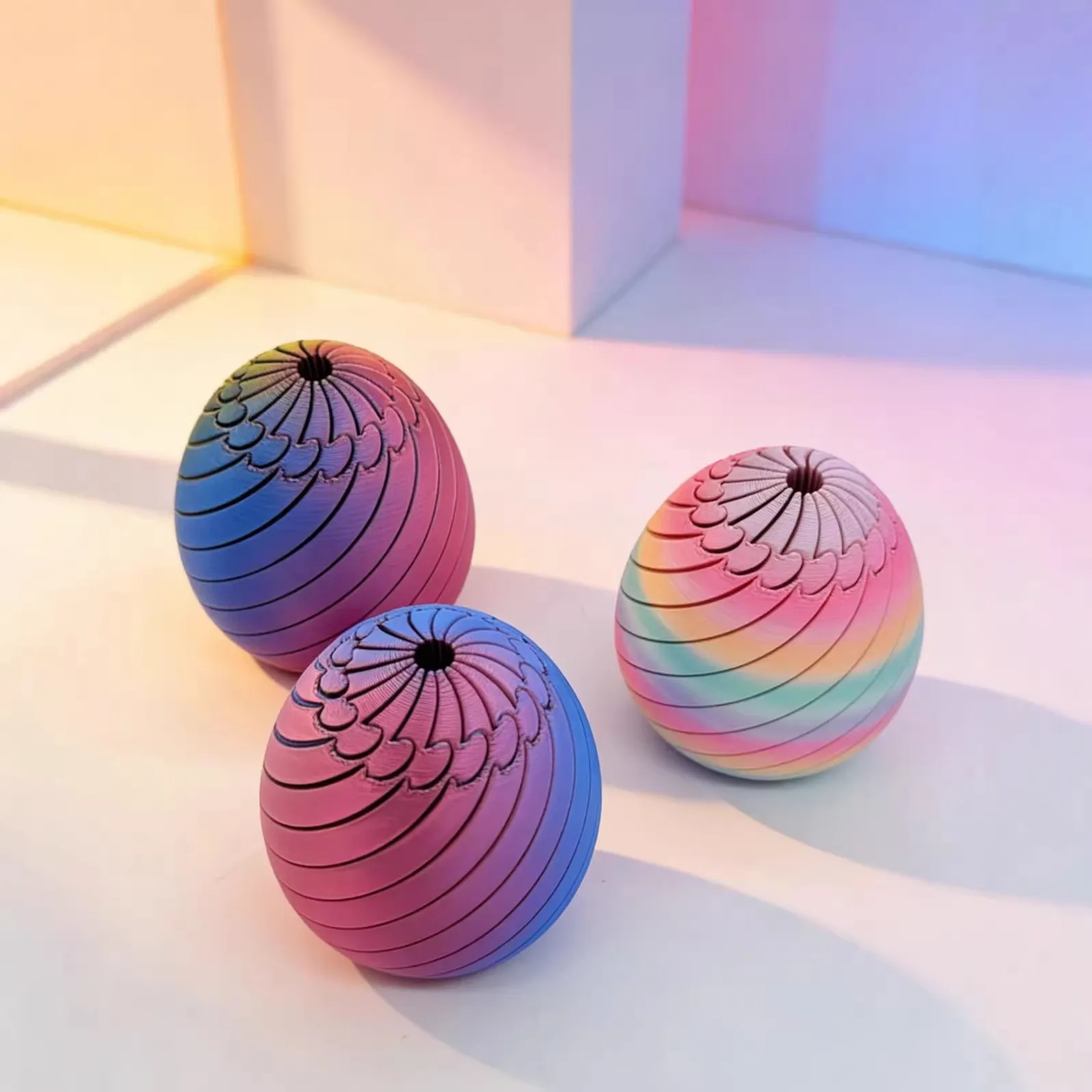 Mtjbfv Twisty Fidget Egg,3D Printed Slippery Egg Fidget Toy,Rotating Puzzle Toy for Stress Relief,Sensation Stress Relief Balls for Anxiety, Twistable Desk Toy for Relaxation(C