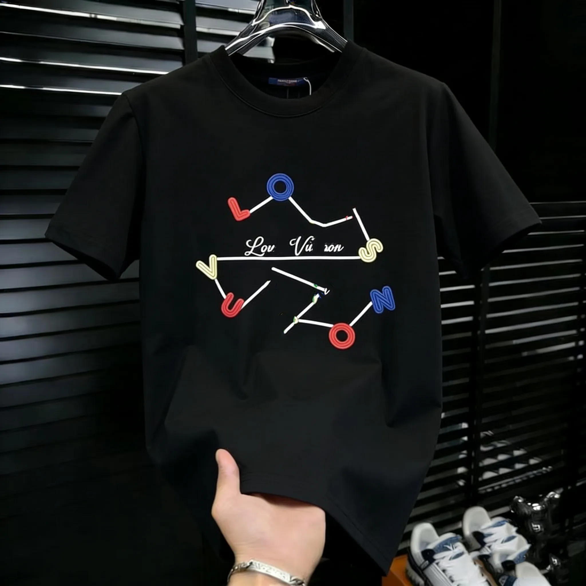 Xiaoxinghui Designer Cotton Embroidered T-shirt - New Short-Sleeved Design with American Retro and Chinese Trendy Styles, Perfect for Summer