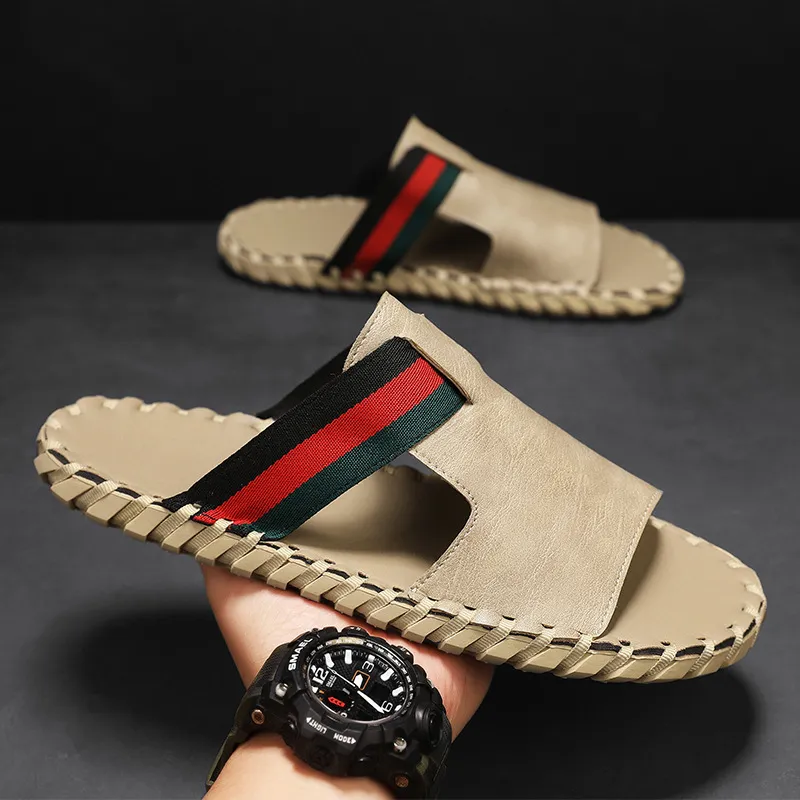 Fashionable Men's 2026s Summer New Design Trendy Retro Casual Indoor Outdoor Beach Versatile Slippers Free Shipping_voghion.com