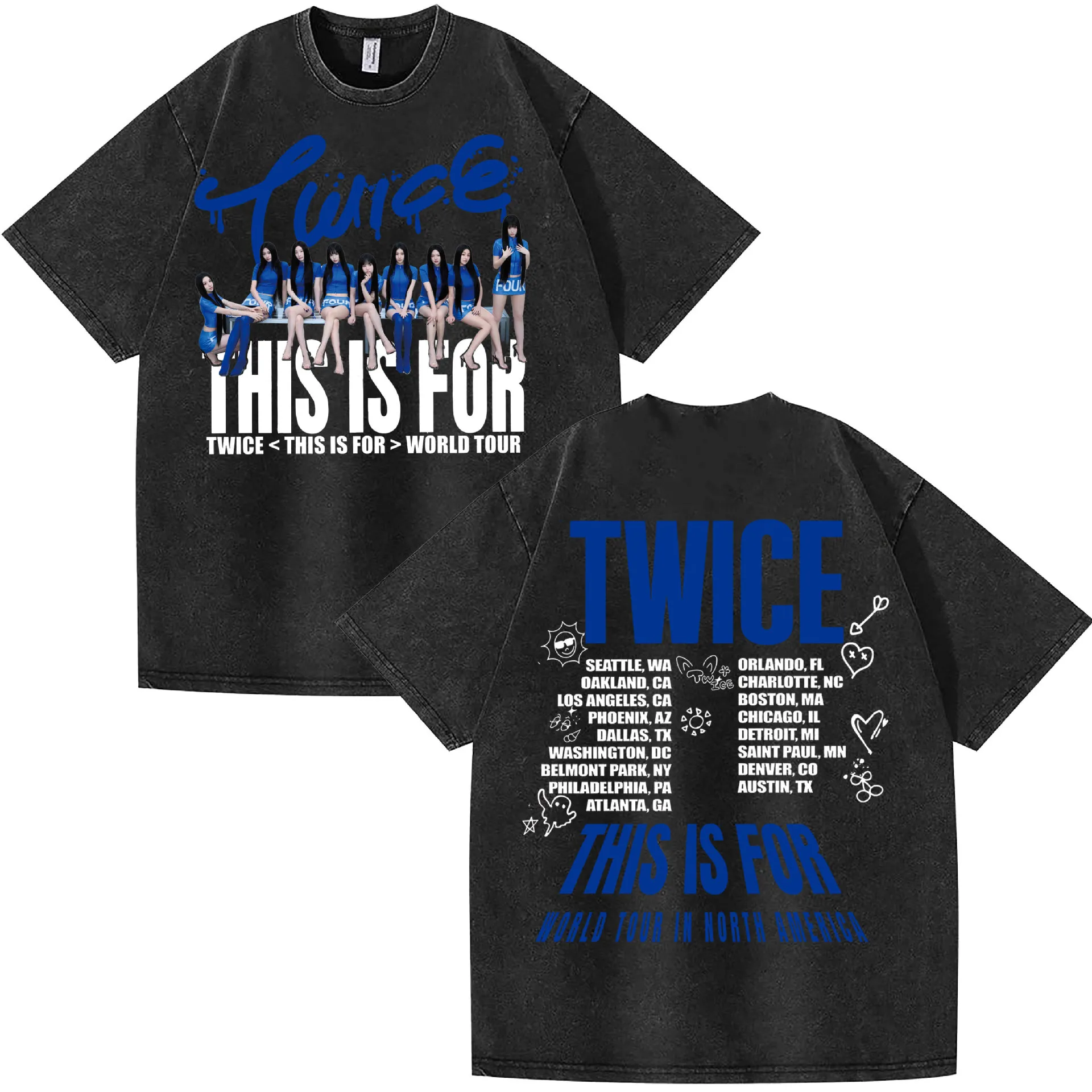 Wholesale TWICE KPOP This Is For World Tour Graphic T Shirt