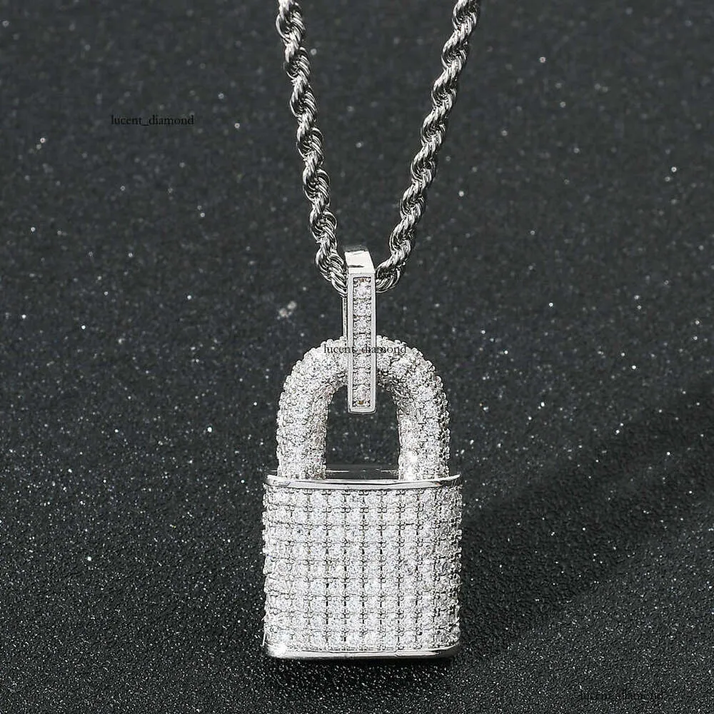 Jewelry Best Selling Key Lock Solid Pendant With Micro Inlaid Moissanite Hip Hop Rap Style Unisex Fashion Personality_voghion.com