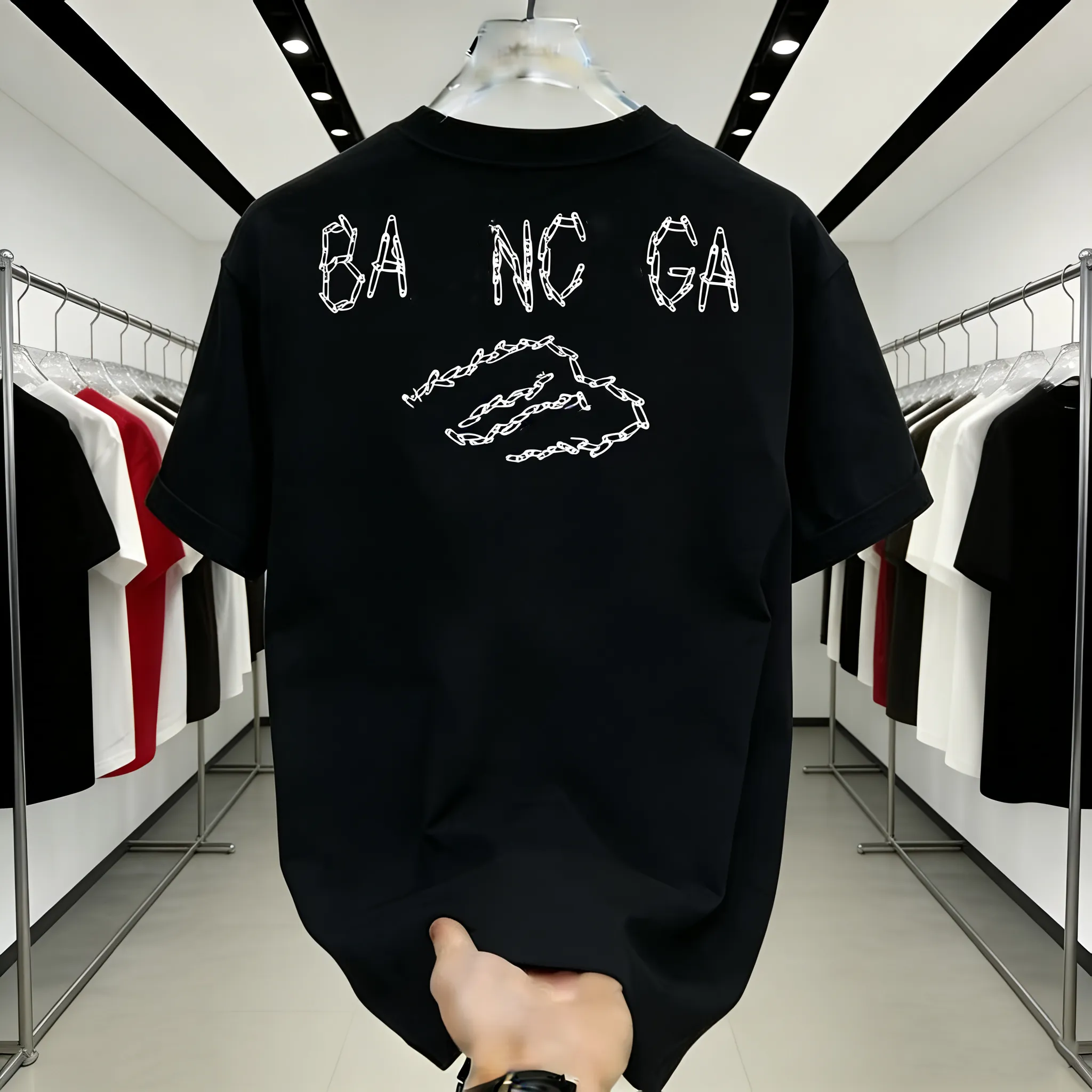 Designer fashion items, 100% cotton material. Casual summer clothing for couples - men's and women's short-sleeved classic letter T-shirts. Sizes S to 5XL. Little Happiness