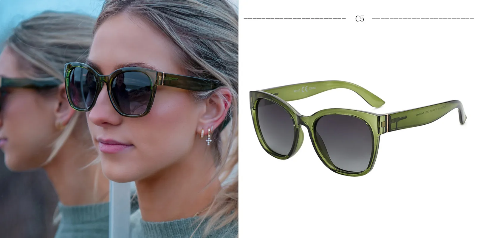 ZENOTTIC Original Thick Butterfly Frame Polarized From Huan05