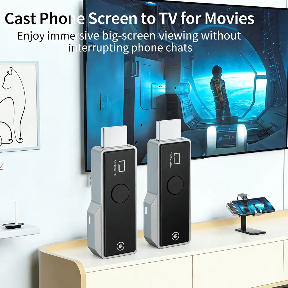 50% OFF 1080P HDMI Wireless Extender – Plug‑and‑Play Screen Mirroring for Laptop & Phone