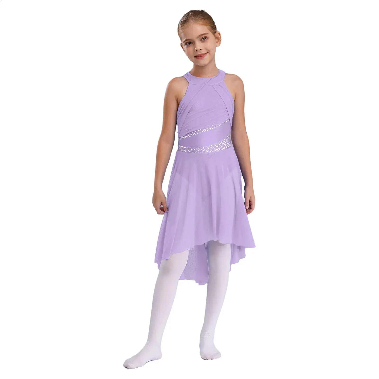 mesh leotard dress Sweetheart Mesh High Neck Scoop Back Leotard : AC6251 Black / X-Large