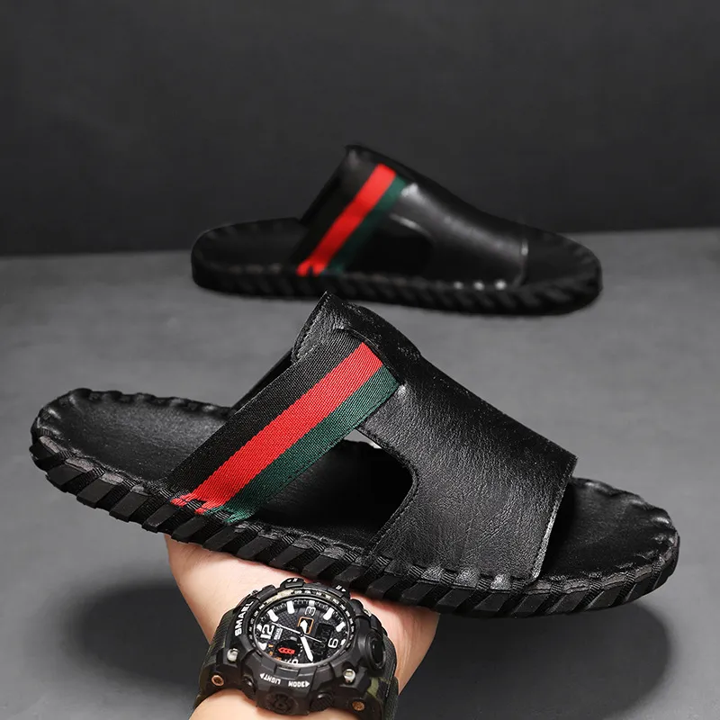 Fashionable Men's 2026s Summer New Design Trendy Retro Casual Indoor Outdoor Beach Versatile Slippers Free Shipping_voghion.com
