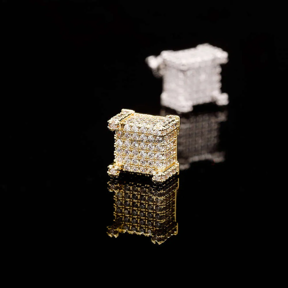 S925 Sterling Silver Square Moissanite Stud Earrings For Everyone_voghion.com
