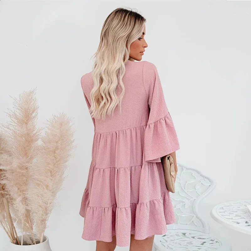 Flutter Sleeve Casual Maternity Dress with Tassel Decoration for Pregnant Women Natural Color from Dhgate Maternity Dresses