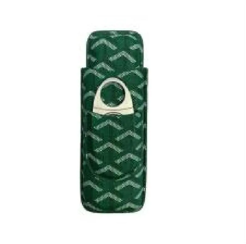 green leather cigarette case - Green Twist clasp closure Cool Green Leather Mens 14pcs