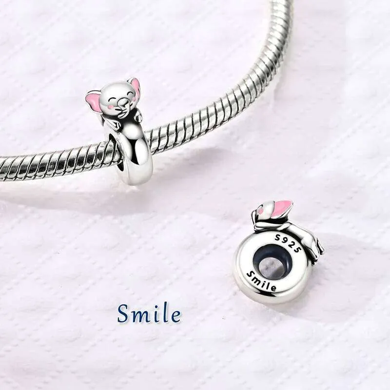 925 Sterling Silver Charms Positioning Bead Lion Tiger Elephant Dog Cat CZ Zircon Clasp Clip Fit Original Bracelet DIY_voghion.com