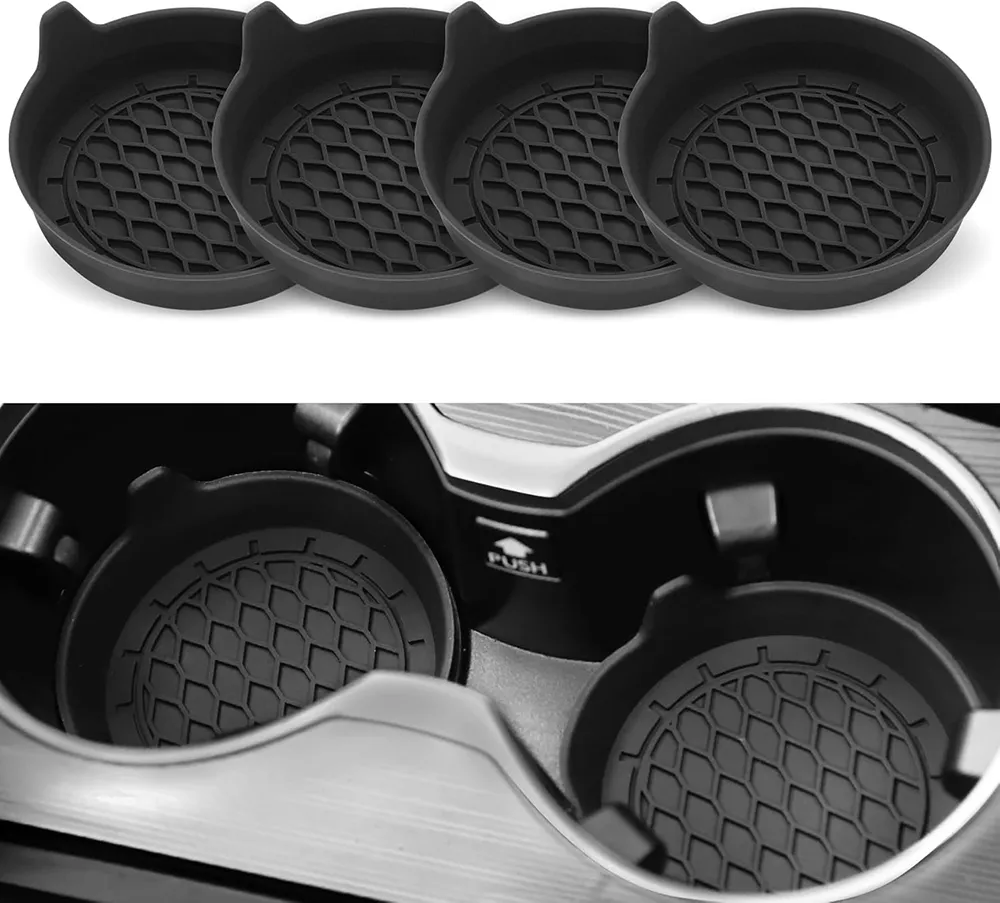 4pcs Silicone Car Cup Holder Coaster – Universal Non‑Slip Set, Durable & Eco‑Friendly, Best Car Accessory Deal
