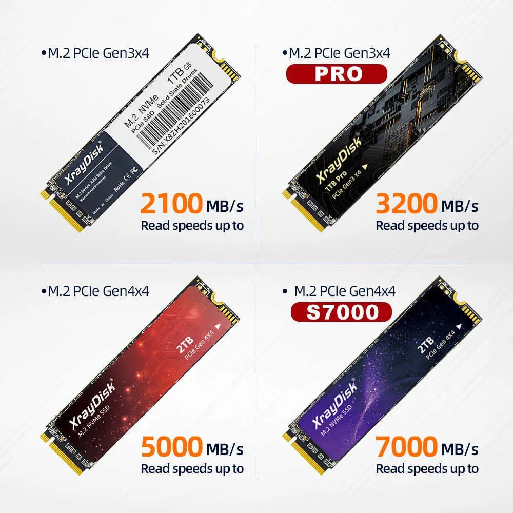 Drives Xraydisk M2 NVMe Ssd 512GB 1TB PRO GEN 3x4 And From 34