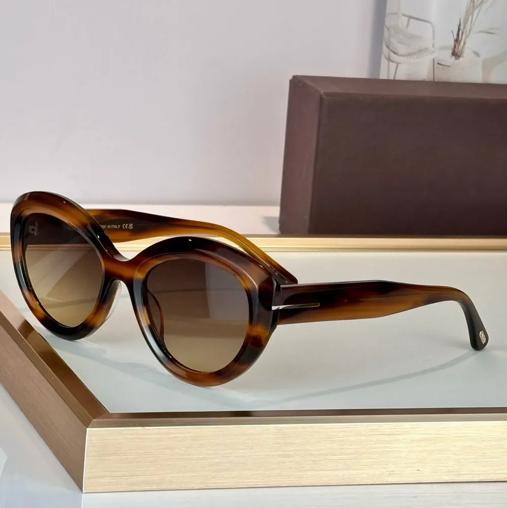 Women Oval Cat Eye Sunglasses Black Acetate Frame UV400  display picture 1