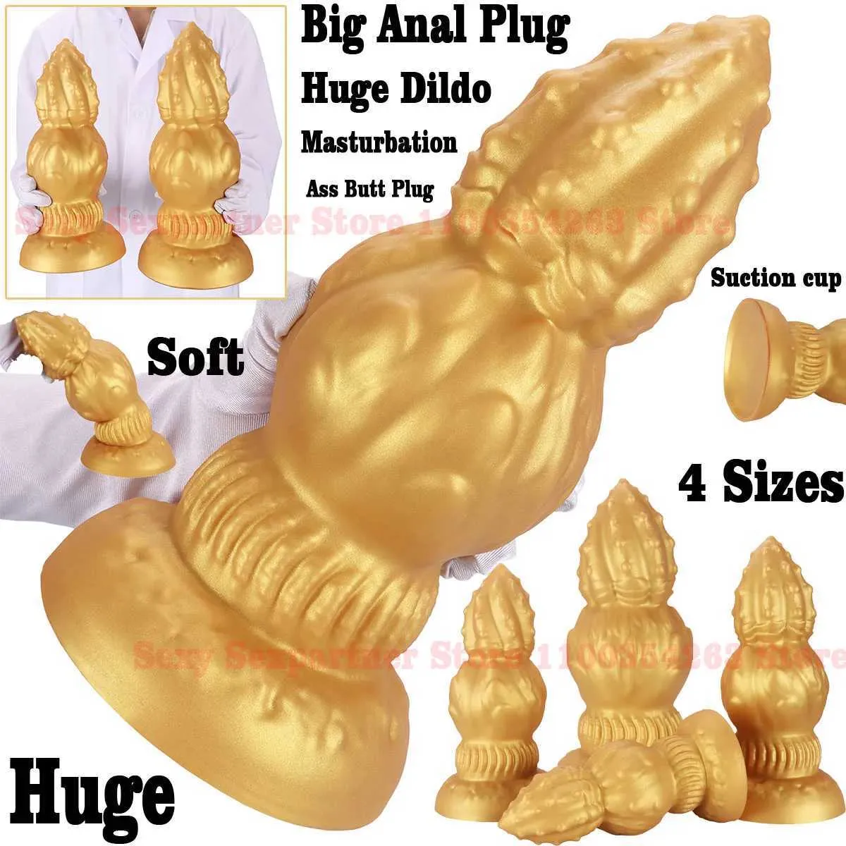 sex huge toys Realistic Huge Dildo Sex Toys 9 Inch Dual Density Suction Cup &Strap on  Dildo Soft Lifelike main image 0