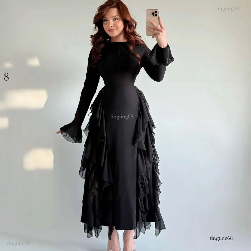 european formal dress brands Liyan Georgette Printed Long Dress