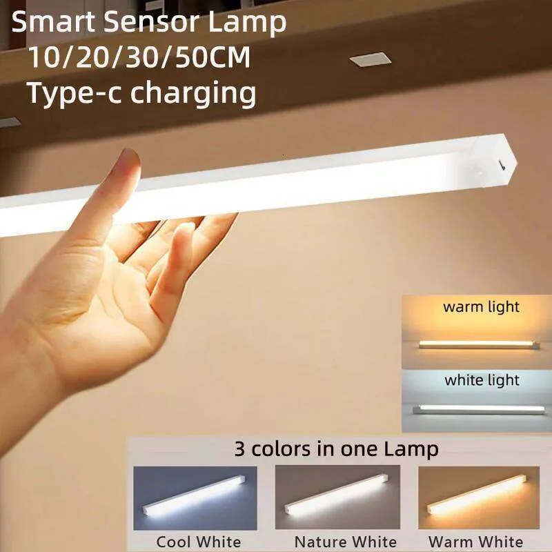 Motion Sensor Night Light Wireless LED USB Type C Rechargeable Lamp 12V ...