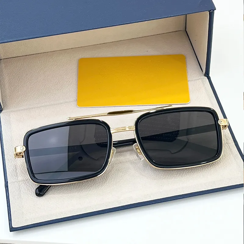 Unisex Retro Rectangle Sunglasses with Stainless Steel Frame UV400 Protection 6-Pair Vintage Rectangle Unisex Glasses, Trendy Fashion  main image 3