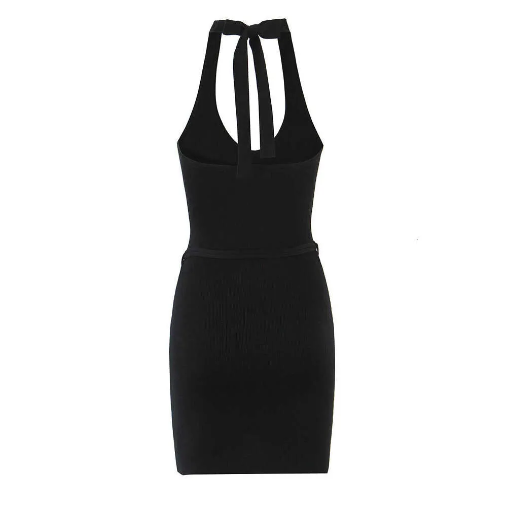 Dress Designer Dress American Street Style Sexy Halter Neck Bodycon Dress  With Metal Ring Belt, Sexy Ba From 18,31  | DHgate
