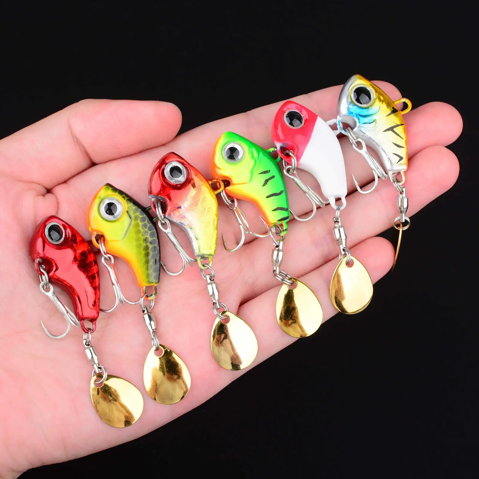 Rotating Metal VIB Vibration Bait Spinner Spoon... 