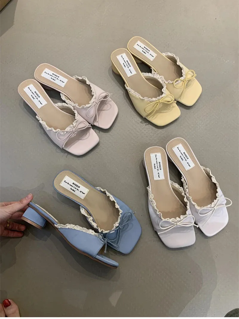 Summer Butterfly Knot Lace Womens Slippers, Casual... From Dh1100217350 ...