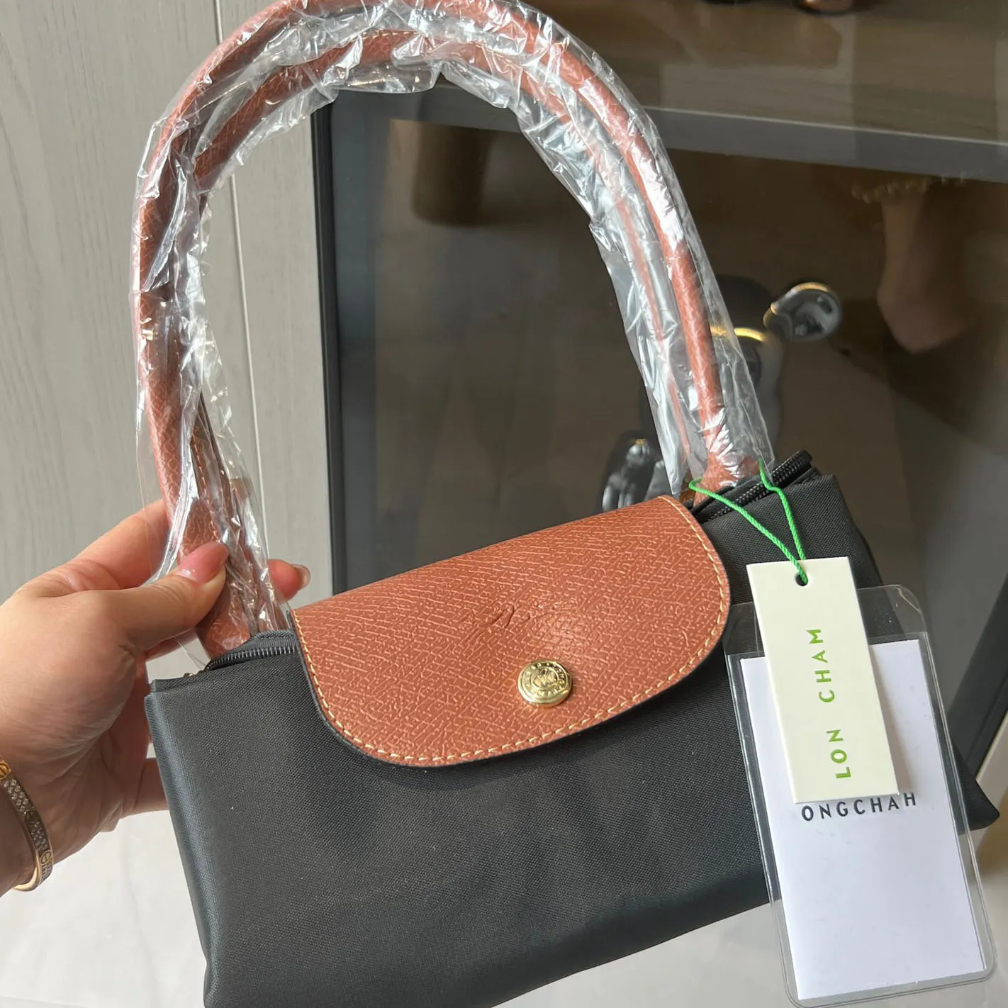 Borsa A Secchiello In Tela Blu Navy Piccola – Tote Bag A Righe Con Tracolla Regolabile – Da Spiaggia E Casual