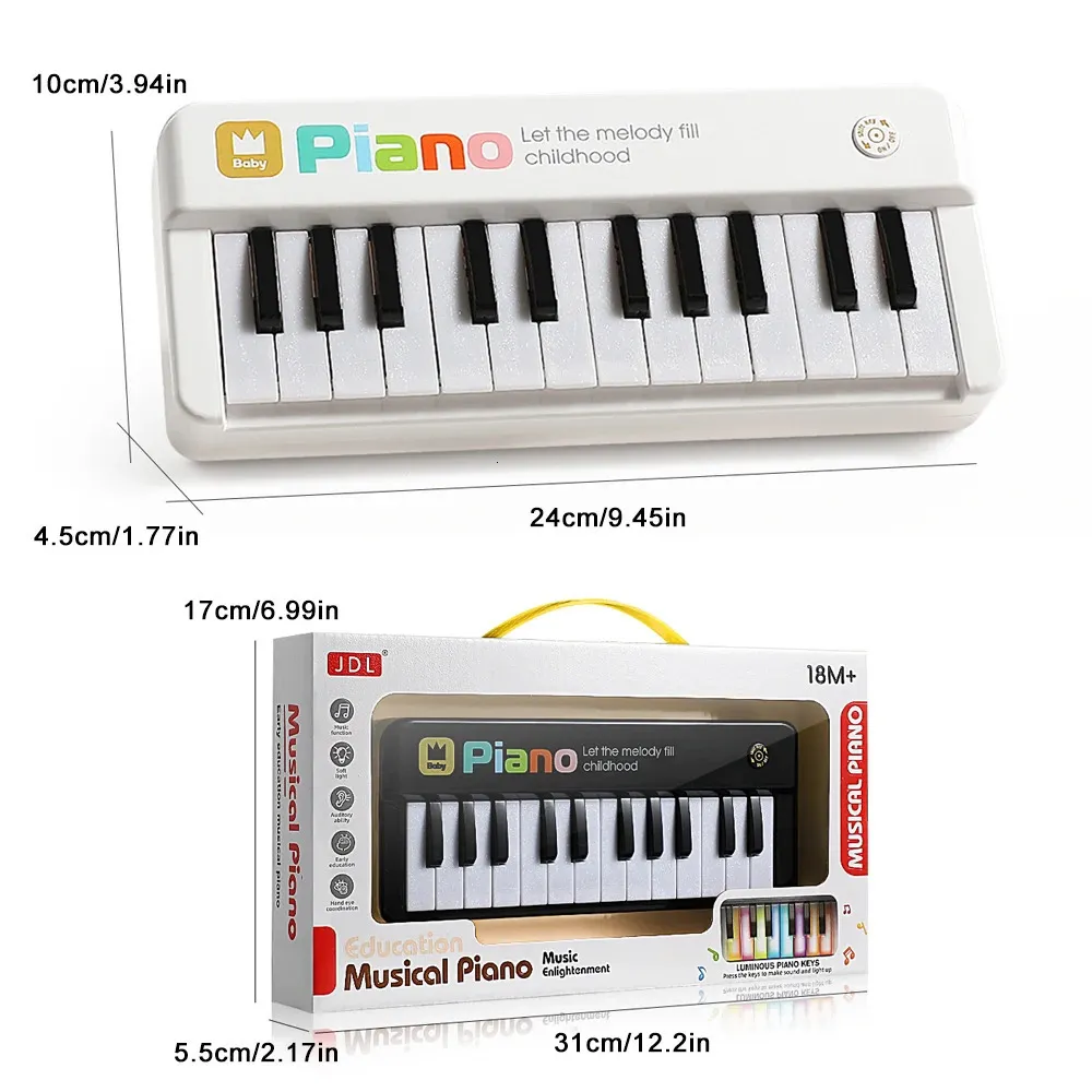 Piano De Juguete Para Niños – Teclado Musical Portátil Con Luces Y 3 Modos De Sonido
