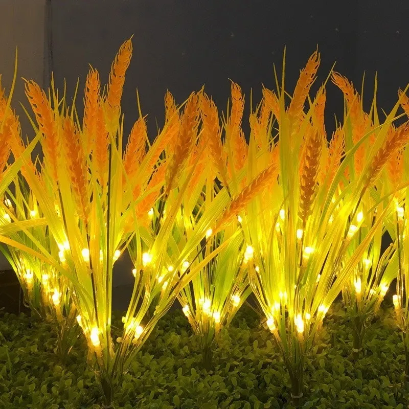 Led Wheat Solar Wheat Stalk Ground LED Decorative Landscape Lights for Outdoor ...