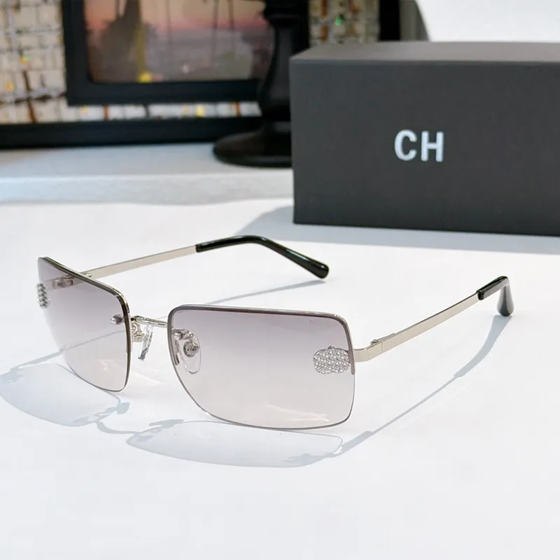 CH Vintage Designer Sunglasses For Women Gold Metal... From  display picture 1