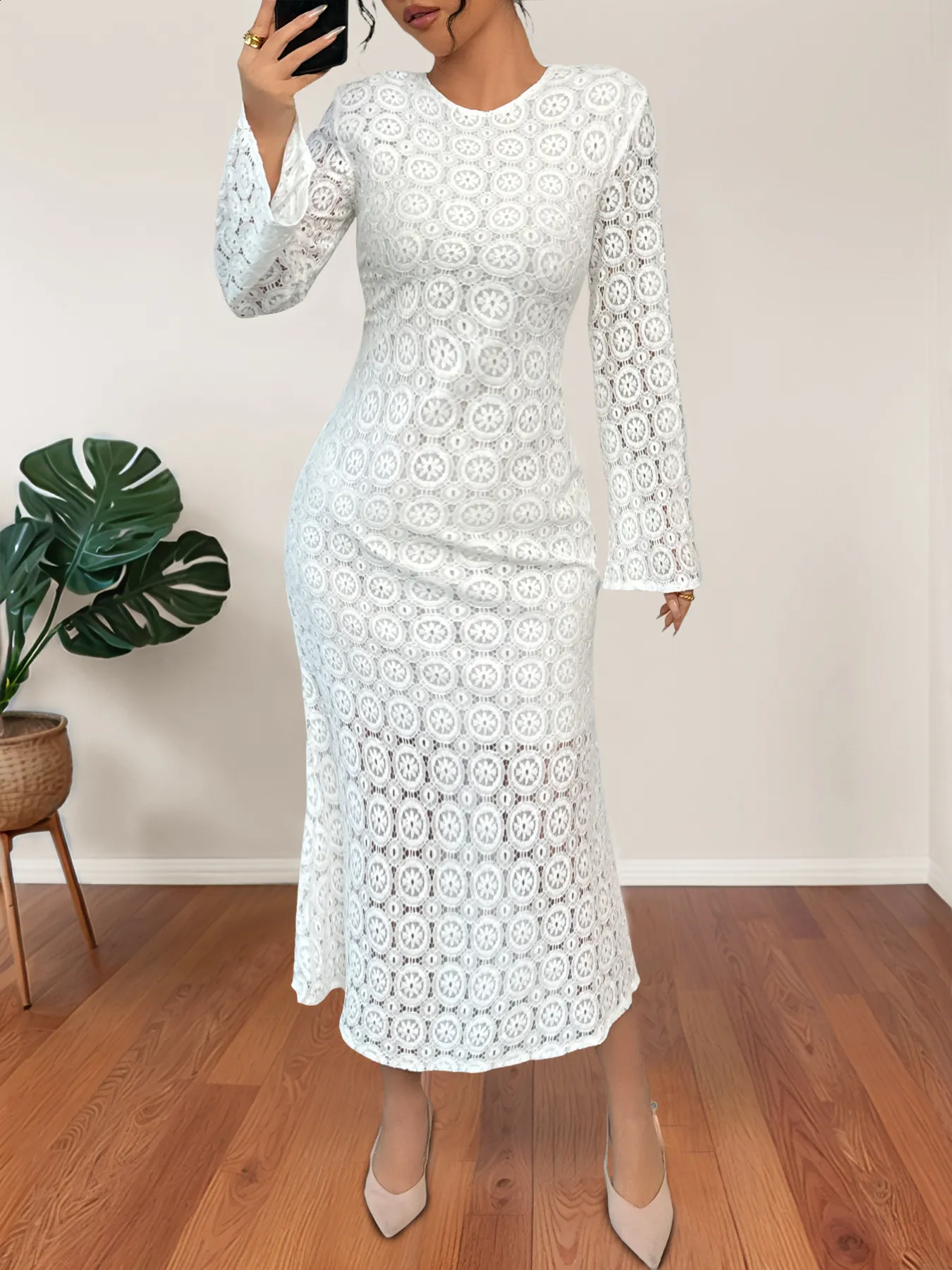 pretty little thing crochet maxi dress Women's Beige Flower Rope Detail Knit The stretchy fabric ensures all Black Crochet Long Dress |