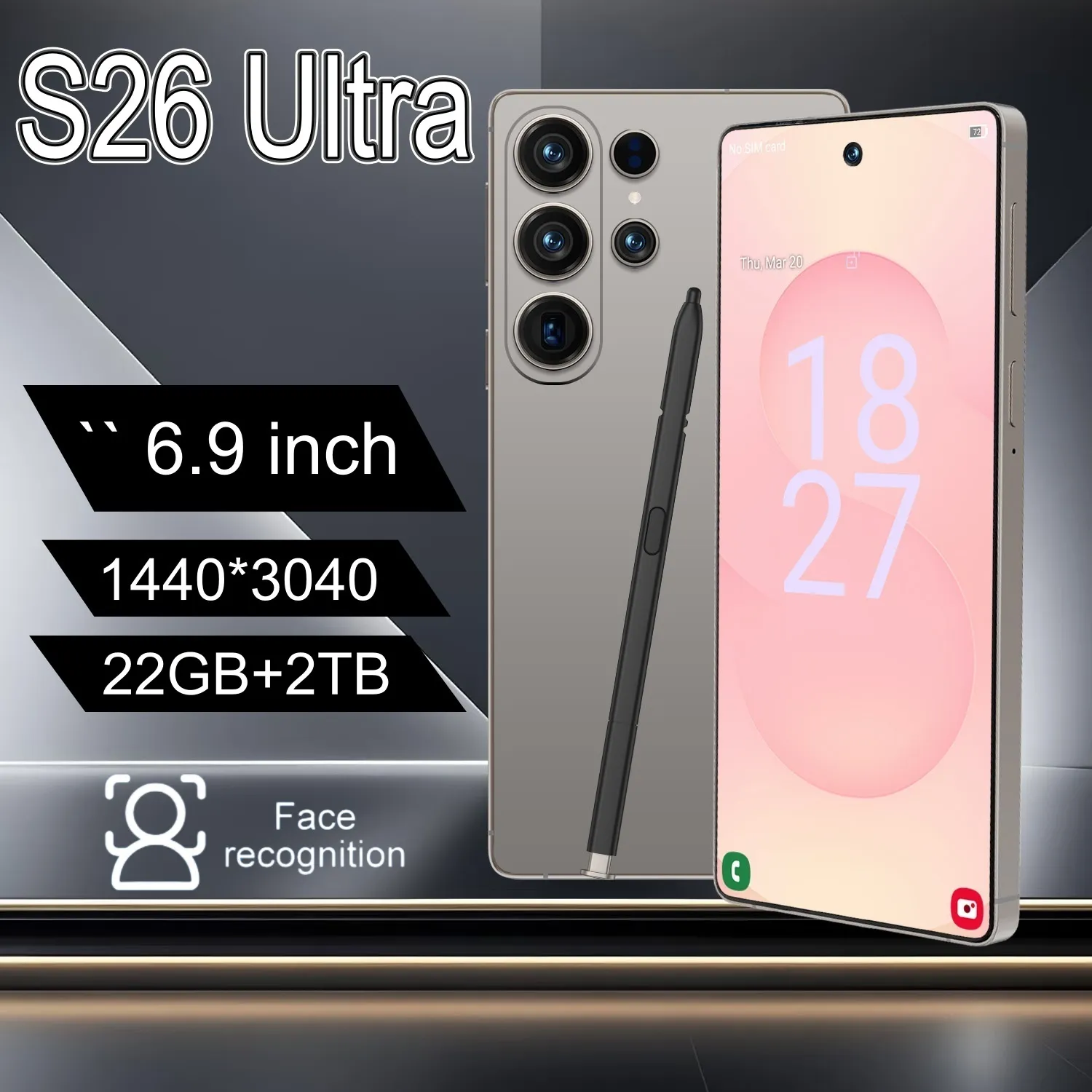 Samsung S26 Ultra 5G New Smartphone 2022   Snapdragon... 