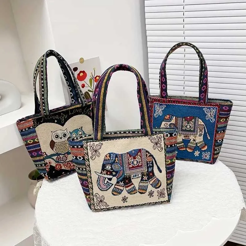 H260325 Embroidered Ethnic Style Elephant Print From
