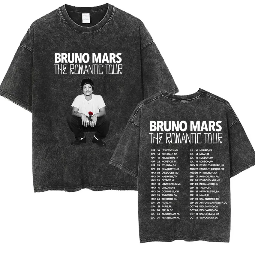 Bruno Mars The Romantic Tour 2026 Vintage Washed T From $9.08
