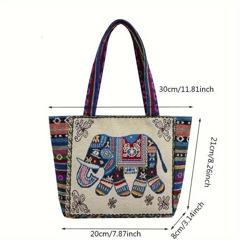 H260325 Embroidered Ethnic Style Elephant Print From