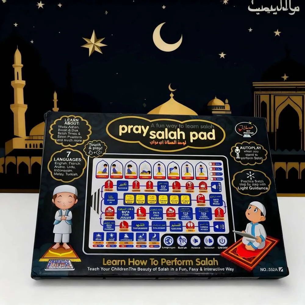 Kids Islamic Salah Learning 7-Language Step-by-Step Prayer Guide Educational ToyLearning Quran Children's Player Pad