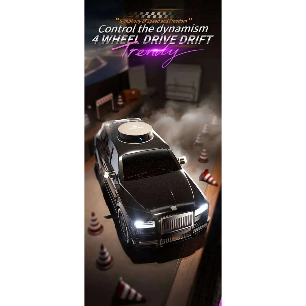 Coche Teledirigido Drift 4WD A Escala 1:64 – 15 Km/h, Luces LED Y Mando 2.4GHz Para Adultos Y Niños +14