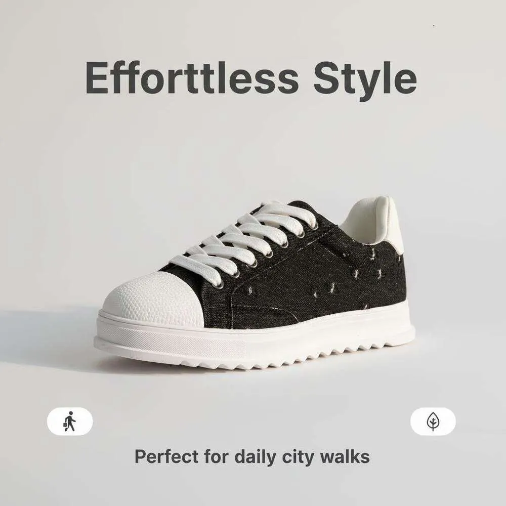 Okimoz Casual Running Sneaker Designer Shoes Black Denim Distressed Platform Sneakers Outdoor Sport Tennis Unisex Mesh_voghion.com