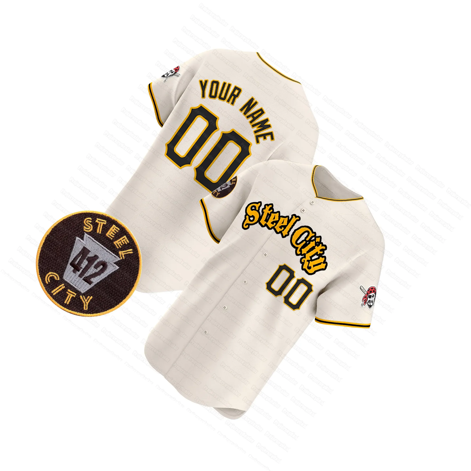 Unisex Polyester Breathable Baseball Jersey Short Sleeve