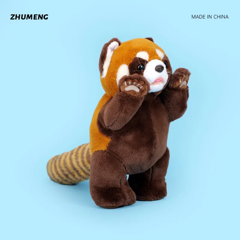 Peluche De Panda Rojo De 15 Cm, Suave Y Con Peso En Patas Y Cuerpo, Regalo Para Niños Y Niñas, Lavable A Mano, Viene Comprimido