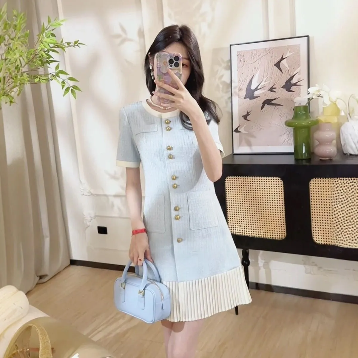 luxury summer dress Waverly Dress XS/S / Beige Check