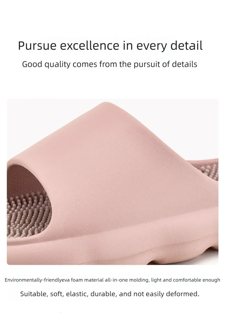 Non-slip Eva Massage Sandals Open Toe Thick Sole Beach Slides_voghion.com