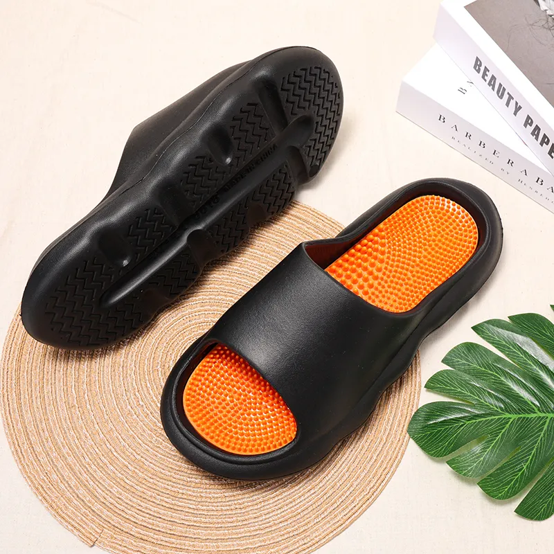 Design Women's Comfortable EVA Slides Sandals Fashion Thick Bottom Massage Slippers Non Slip Solid Slide Daily Outfit_voghion.com